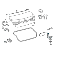 OEM 2022 Lexus ES250 Cable Sub-Assembly, LUGG Diagram - 64607-06390