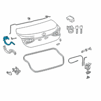 OEM 2022 Lexus ES350 Hinge Assembly, Luggage Diagram - 64510-33270