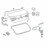 OEM 2022 Lexus ES350 Cable Sub-Assembly, LUGG Diagram - 64607-06380