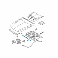 OEM Pontiac Grand Am Rod, Hood Hold Open Diagram - 22671839