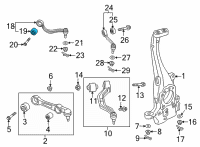 OEM 2016 Hyundai Genesis Bush-Upper Arm Diagram - 54443-B1500