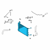 OEM 2009 Toyota Matrix Radiator Assembly Diagram - 16410-0H260