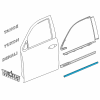 OEM 2020 Chevrolet Tahoe Body Side Molding Diagram - 22997641