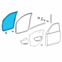 OEM 2017 Toyota Land Cruiser Door Weatherstrip Diagram - 67861-60150