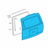 OEM 2009 GMC Yukon Lift Gate Diagram - 25993186