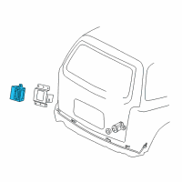 OEM 2007 Chevrolet Uplander Rear Object Alarm Module Assembly Diagram - 15238502