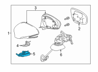 OEM 2016 Lexus CT200h Lamp Assembly, Side Turn Diagram - 81740-50090