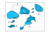 OEM 2017 Lexus RC200t Mirror Assembly, Outer Rear Diagram - 87910-24430-A1