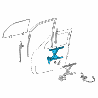 OEM 1997 Toyota 4Runner Regulator Diagram - 69801-35120