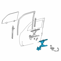 OEM 2001 Toyota 4Runner Regulator Diagram - 69802-35101