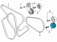 OEM 2022 Chevrolet Silverado 3500 HD Idler Pulley Diagram - 12675951