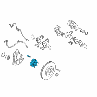 OEM Kia Borrego Front Wheel Hub Assembly, Right Diagram - 517502J050