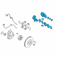 OEM 2009 Kia Borrego Front Brake Assembly, Left Diagram - 581102J300