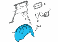 OEM Cadillac Escalade Wheelhouse Liner Diagram - 84856839