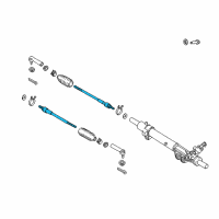 OEM 2019 Nissan Titan Socket Kit-Tie Rod, Inner Diagram - 48521-EZ40B