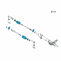 OEM 2020 Nissan Titan Boot Kit Power Steering Gear Diagram - D8203-4KH0A