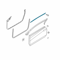 OEM 2013 Hyundai Genesis Coupe Weatherstrip Assembly-Front Door Belt Outside RH Diagram - 82220-2M002