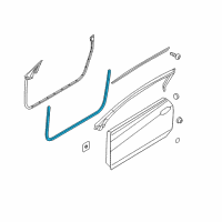 OEM 2015 Hyundai Genesis Coupe Weatherstrip-Front Door Body Side LH Diagram - 82110-2M000-9P