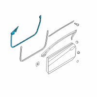 OEM 2010 Hyundai Genesis Coupe Weatherstrip Assembly-Front Door Side LH Diagram - 82130-2M001