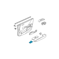 OEM Honda Switch Assembly, Power Window Sub (Graphite Black) Diagram - 35760-S6A-003ZC