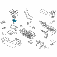 OEM Ford Cup Holder Diagram - DT4Z-7813562-BA