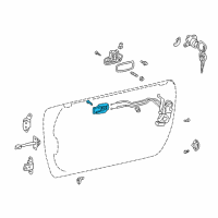 OEM 2001 Toyota MR2 Spyder Handle, Inside Diagram - 69206-17010-C0