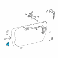 OEM 2000 Toyota MR2 Spyder Lower Hinge Diagram - 68730-17030