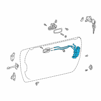 OEM 2000 Toyota MR2 Spyder Lock Assembly Diagram - 69030-17130