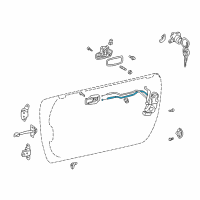 OEM Toyota MR2 Spyder Lock Rod Diagram - 69750-17010