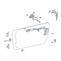 OEM 2002 Toyota MR2 Spyder Lock Rod Diagram - 69750-17010