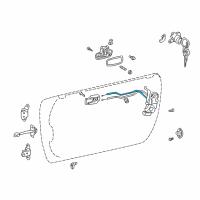 OEM Toyota MR2 Spyder Lock Rod Diagram - 69710-17010