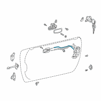 OEM 2001 Toyota MR2 Spyder Lock Rod Diagram - 69710-17010