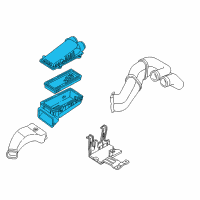 OEM 1995 Ford E-150 Econoline Air Filter Box Diagram - F5UZ9600A