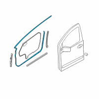 OEM Nissan Xterra WEATHERSTRIP Front Door LH Diagram - 80831-EA00B