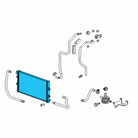 OEM Cadillac CTS Radiator Diagram - 22879421