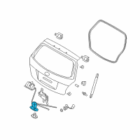 OEM Kia Rio5 Tail Gate Latch Assembly Diagram - 812301G210