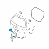 OEM Kia Rio5 Tail Gate Handle Assembly Diagram - 817201G020