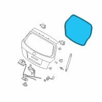 OEM 2006 Kia Rio5 Weatherstrip-Tail Gate Opening Diagram - 873211G200