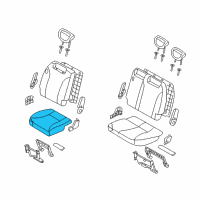 OEM 2008 Hyundai Entourage Cushion Assembly-3RD Seat, RH Diagram - 89200-4J131-KS6