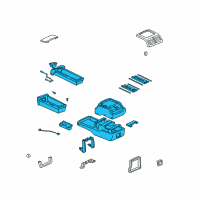 OEM 2000 Lexus RX300 Box Assembly, Console Diagram - 58810-48011-E0