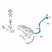 OEM 2010 Hyundai Tucson Filler Neck & Hose Assembly Diagram - 31030-2S500