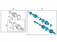 OEM 2020 Toyota Highlander Axle Assembly Diagram - 42340-0E170