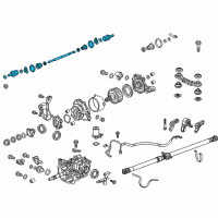 OEM Honda CR-V Driveshaft Assembly, Passenger Side Diagram - 42310-T0A-000