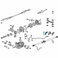 OEM 2013 Honda CR-V Bracket B, R RR Diff Diagram - 50530-T0A-003