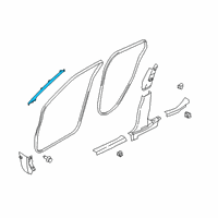 OEM 2020 Nissan Kicks GARNISH Assembly-Front Pillar, RH Diagram - 76911-5RW0A