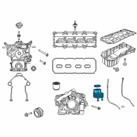 OEM 2016 Jeep Grand Cherokee Engine Oil Cooler Diagram - 5037523AB