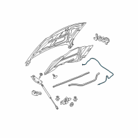 OEM 2010 Jeep Grand Cherokee Cable-Hood Release Diagram - 55394495AB