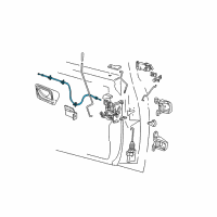 OEM 2010 Ford Ranger Release Cable Diagram - F37Z-10221A00-A