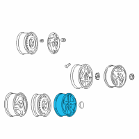 OEM 2002 Pontiac Aztek Wheel, Alloy Diagram - 9594881