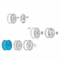 OEM Pontiac Aztek Refurbished Alloy Wheel Rim 16X7, 5 Lugs Diagram - 12490112